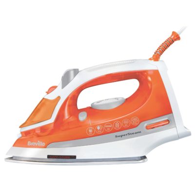 Breville VIN384 SuperSteam 2200W Steam Iron in Orange Breville VIN384 SuperSteam 2200W Steam Iron in Orange